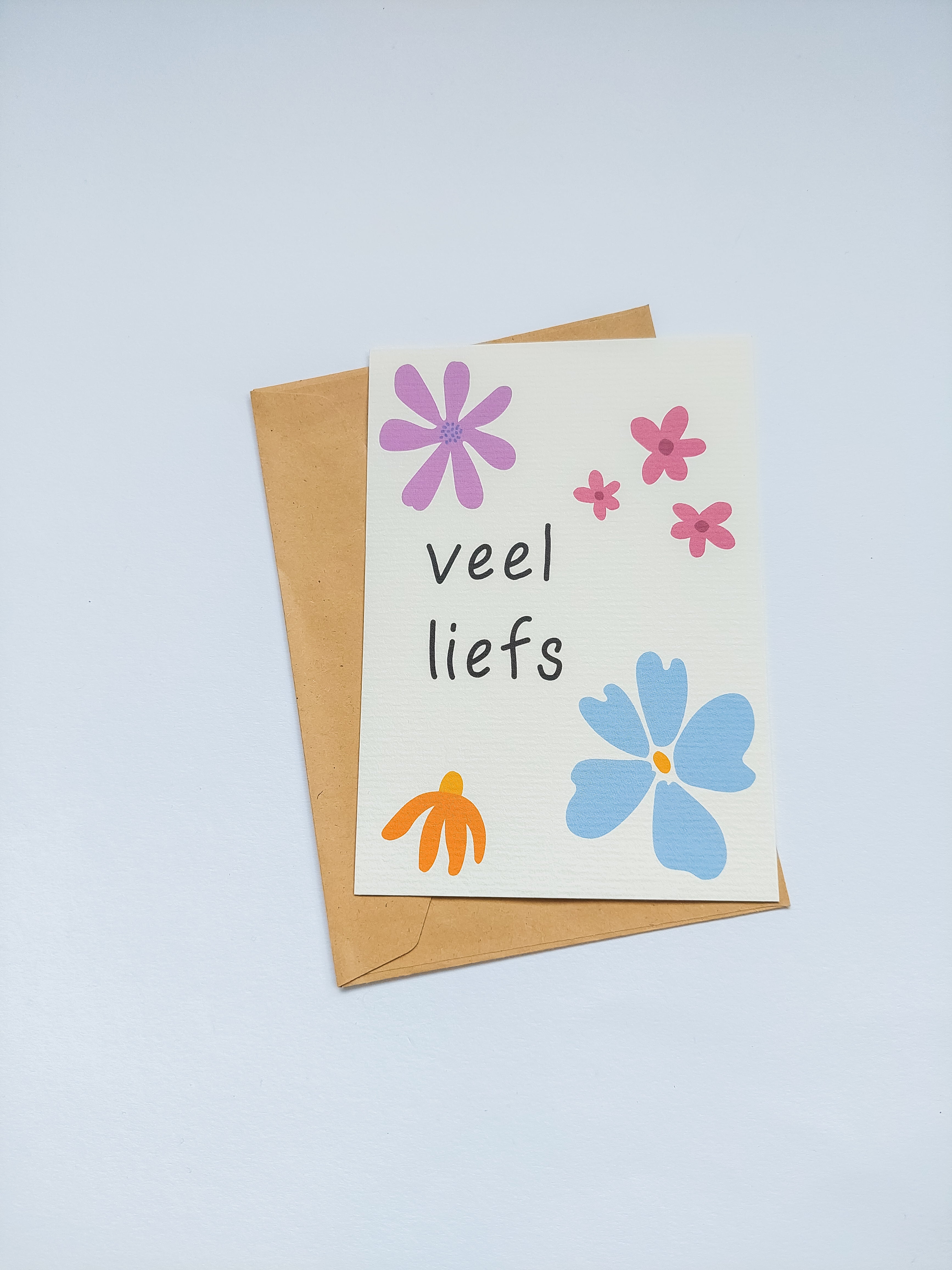 Postkaart 'Veel liefs'