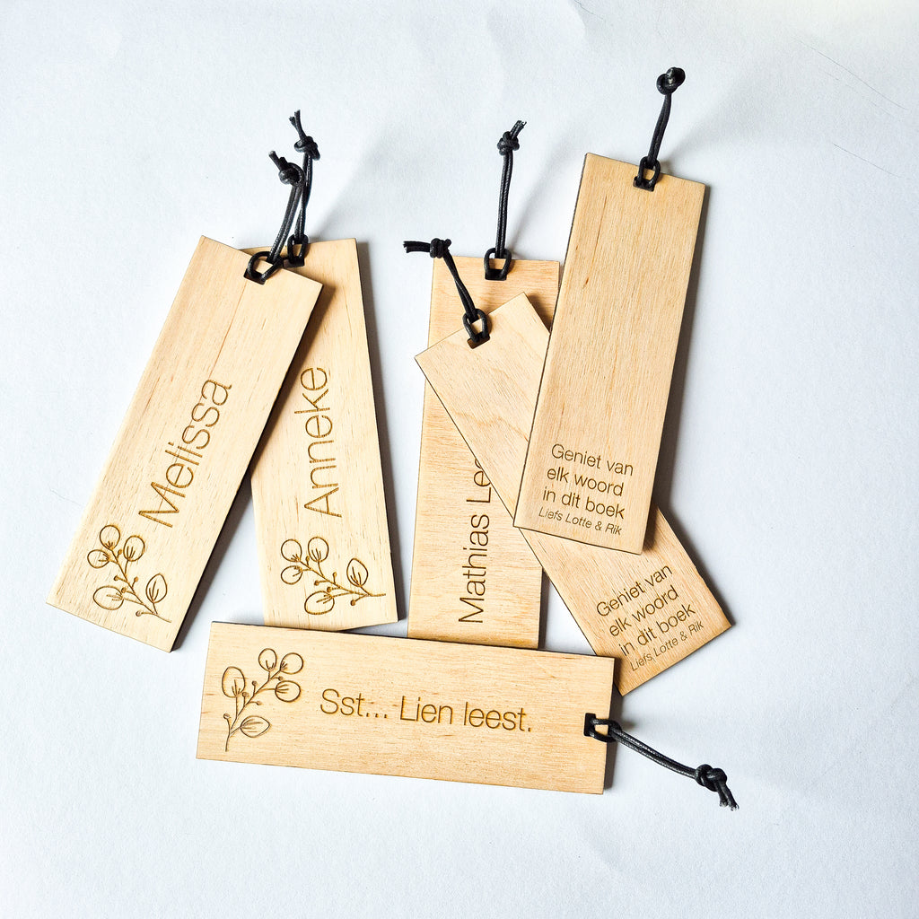 Bladwijzer met gravure