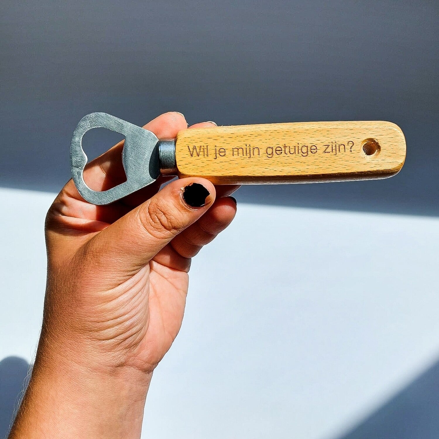 Flessenopener met gravure